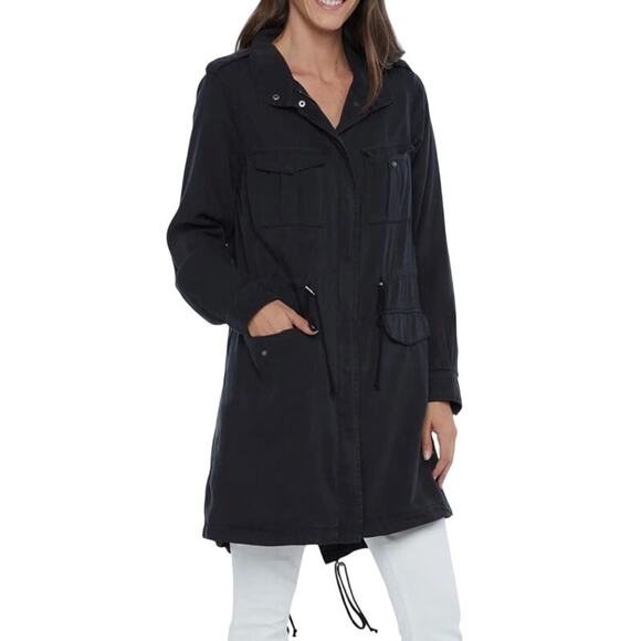 Wash Lab Women's Road Trip Split Hem Zip Up Jacket Black Size XL NWT Lightweight - Picture 1 of 12